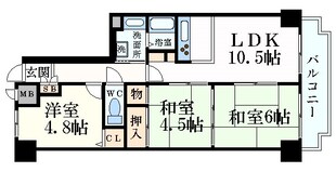 パレスエクセル東灘の物件間取画像